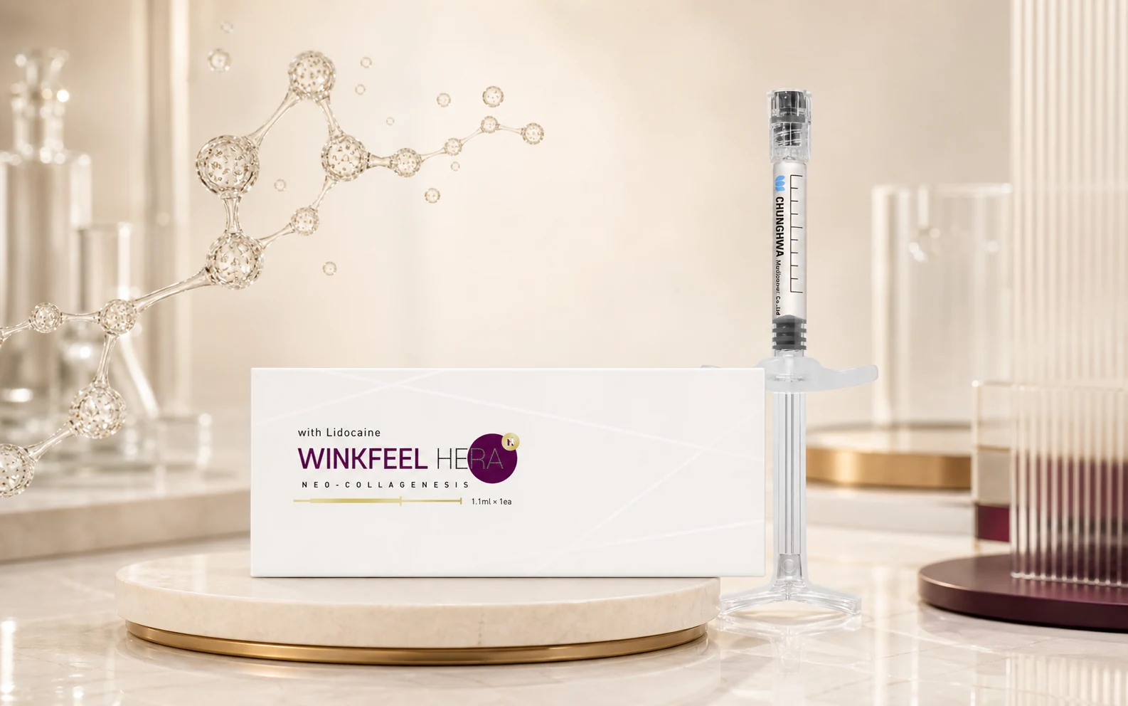WINKFEEL Hera package and prefilled syringe